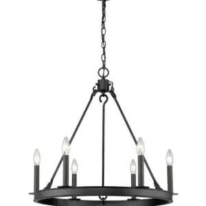 Barclay 6-Light Chandelier in Matte Black