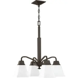 Clifton Heights Collection Four-Light Etched Glass Chandelier
