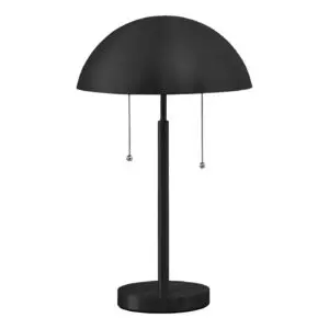 20"H TABLE LAMP BLACK METAL / METAL SHADE