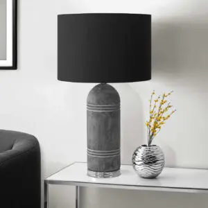 28H-TABLE-LAMP-GREY-RESIN-BLACK-SHADE-1