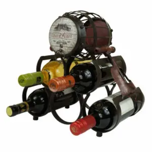 5-Bottle Metal Wine Rack