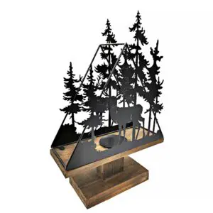 Deer-Wooden-and-Metal-Candle-Holder-1
