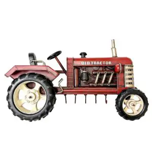 Hanging Red Tractor with Hooks