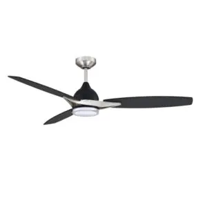 NOVUM 56 in. Black & Satin Nickel Ceiling Fan