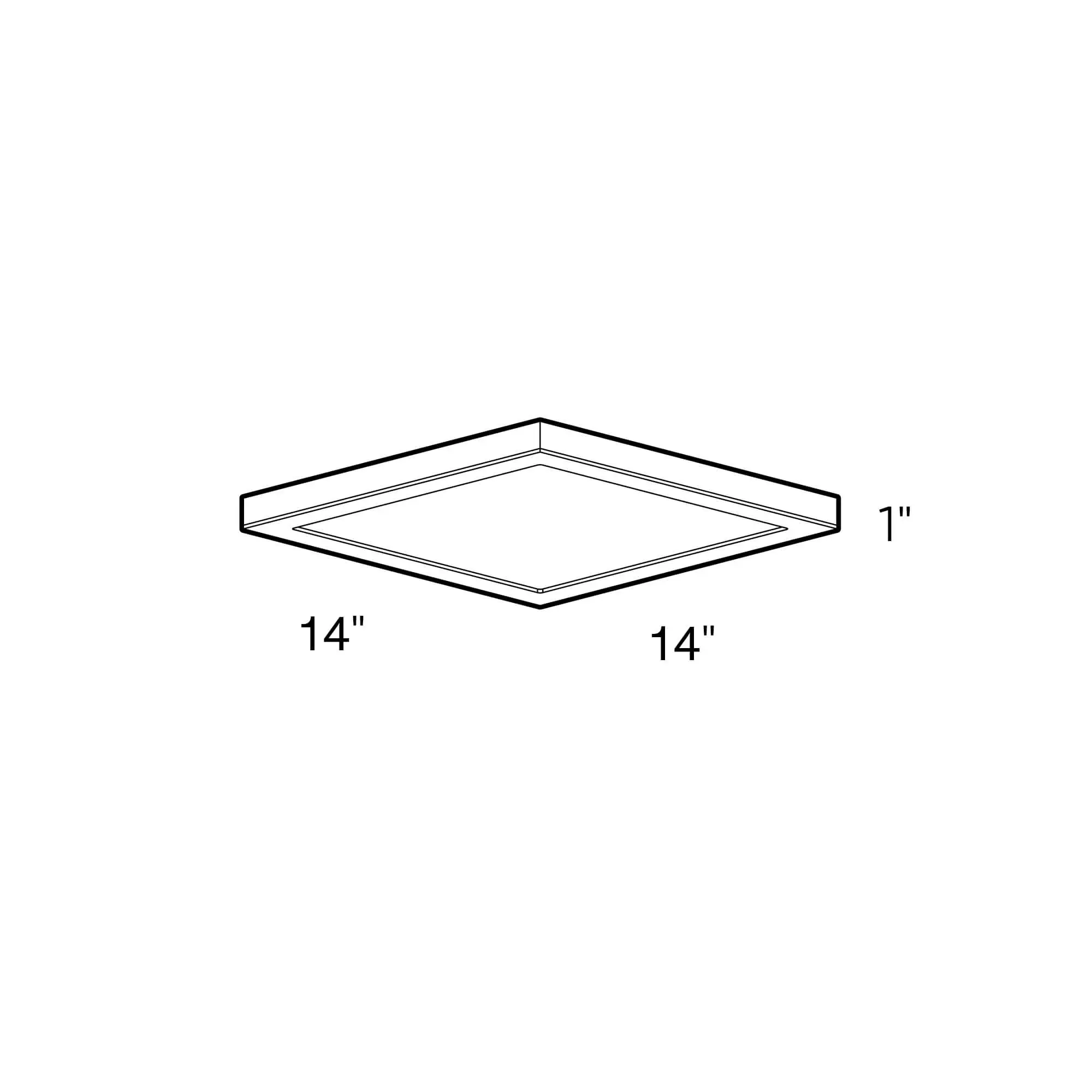 14″ square flush mount - Image 2