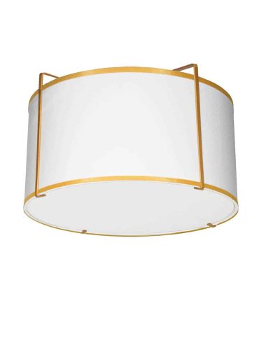 2LT-Drum-Flush-Mount-GoldWht-Shade-w-790Diff