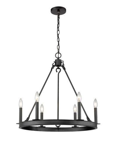 Barclay-6-Light-Chandelier-in-Matte-Black
